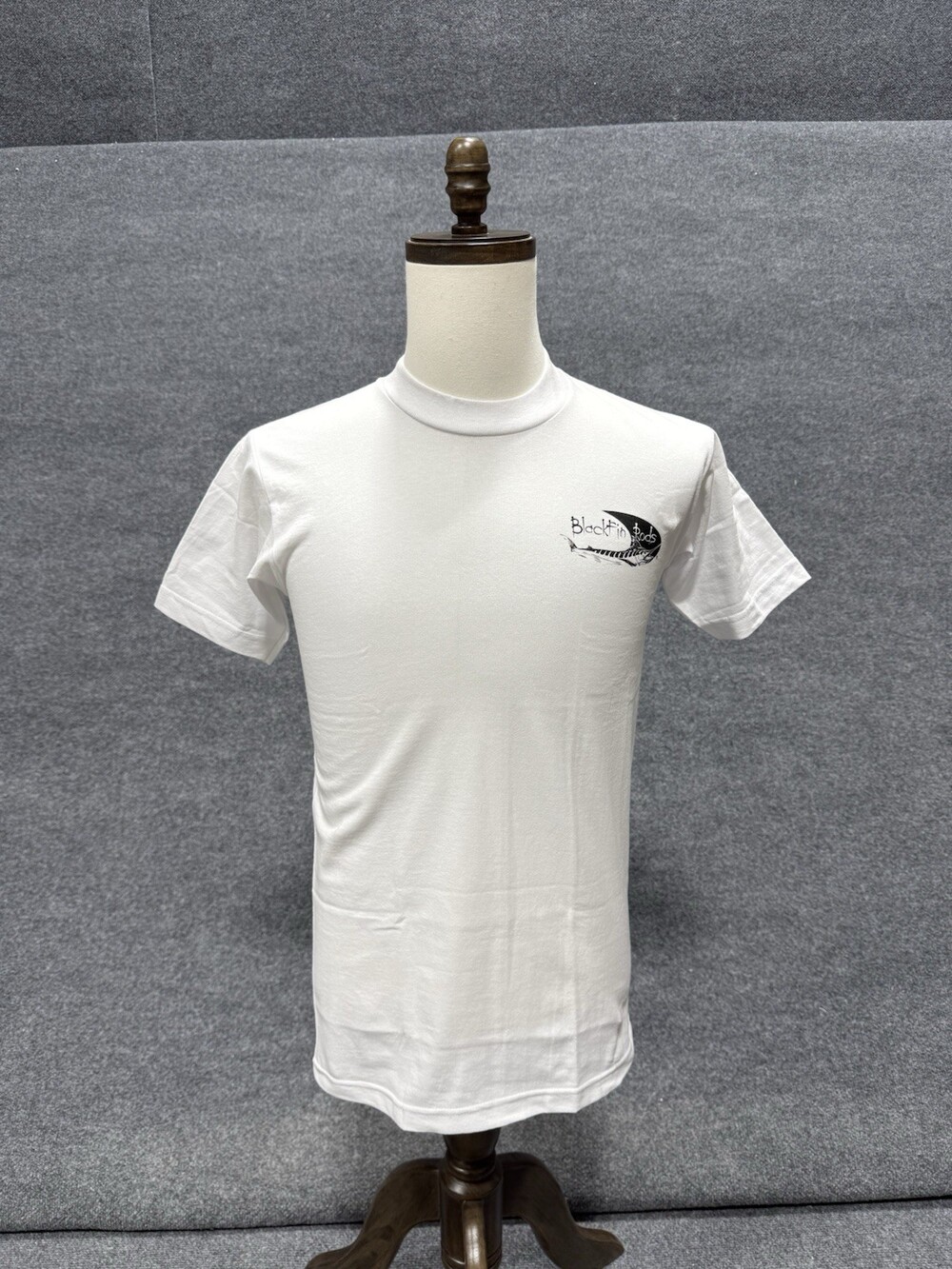 Vintage Blackfin Rods Stuart Florida Fishing T-Shirt USA Made White Small